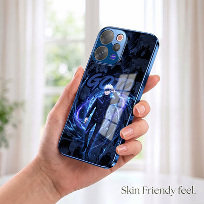 Vivo V70 5G Jujutsu Kaisen Blue Electroplated Glass Phone Back Case