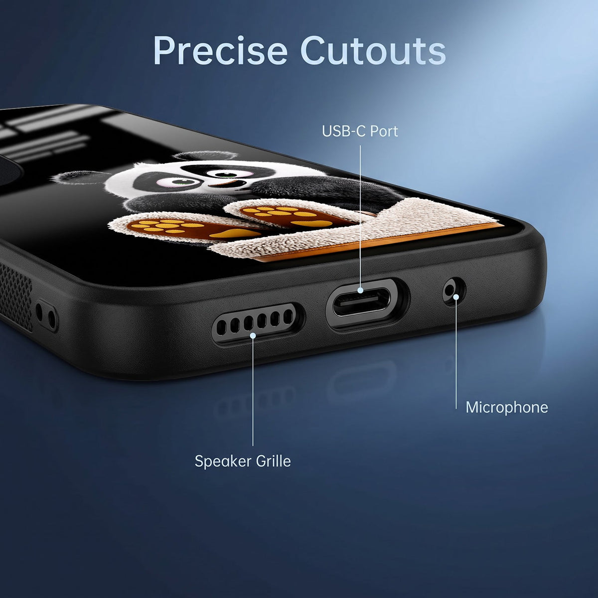 Vivo V40 Pro 5G Cute Panda Acrylic Glass Back Case