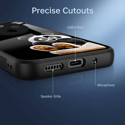Vivo T4 5G Cute Panda Acrylic Glass Back Case