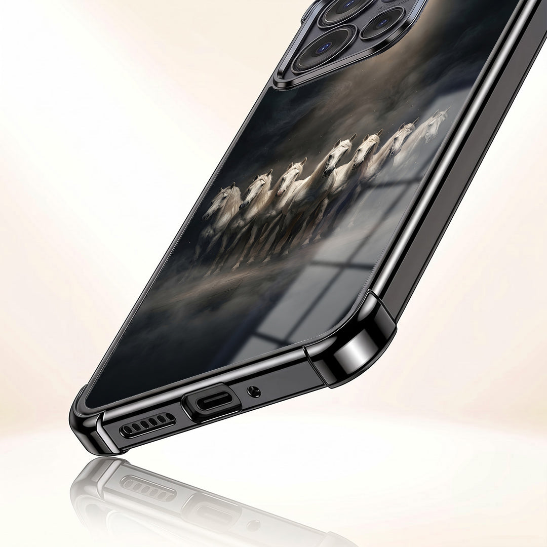 Motorola Edge 50 5G Running Horses Airbags Printed Back Case