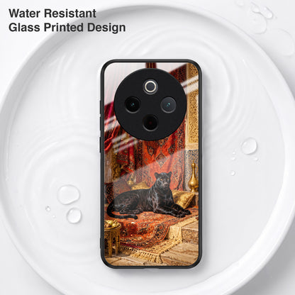 Vivo T4 5G Royal Black Panther Acrylic Glass Back Case