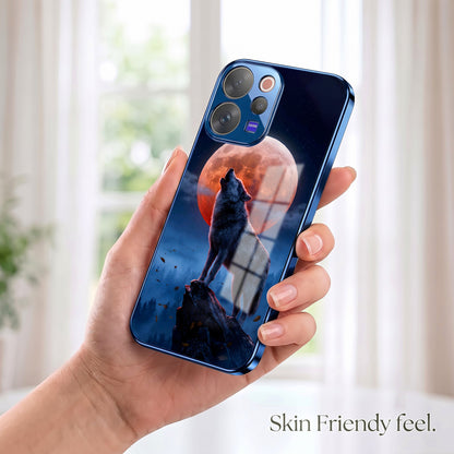 Vivo V70 5G Lunar Wolf Blue Electroplated Glass Phone Back Case