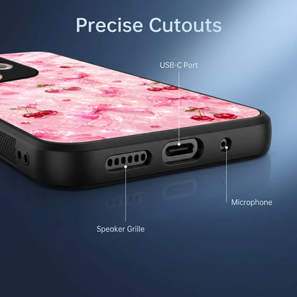 Oppo A5 Pro 5G Pink Cherry Blossom Acrylic Glass Back Case