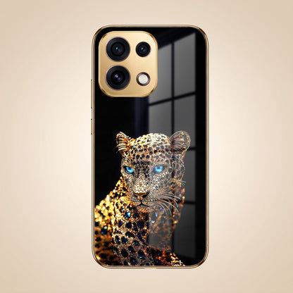 Oppo Reno 16C 5G Panther Gold Electroplated Glass Phone Back Case