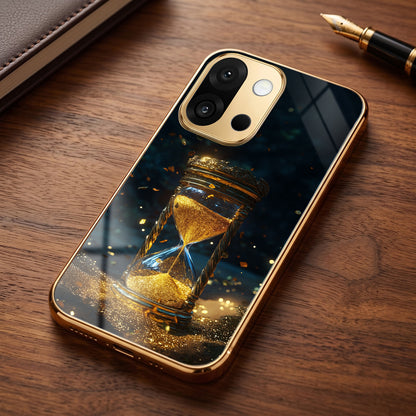 OnePlus 13s 5G Golden Hourglass Gold Electroplated Glass Phone Back Case