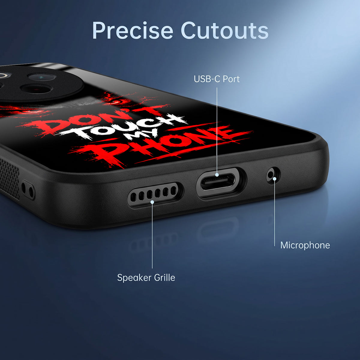 Vivo T4 5G Don't Touch My Phone Acrylic Glass Back Case