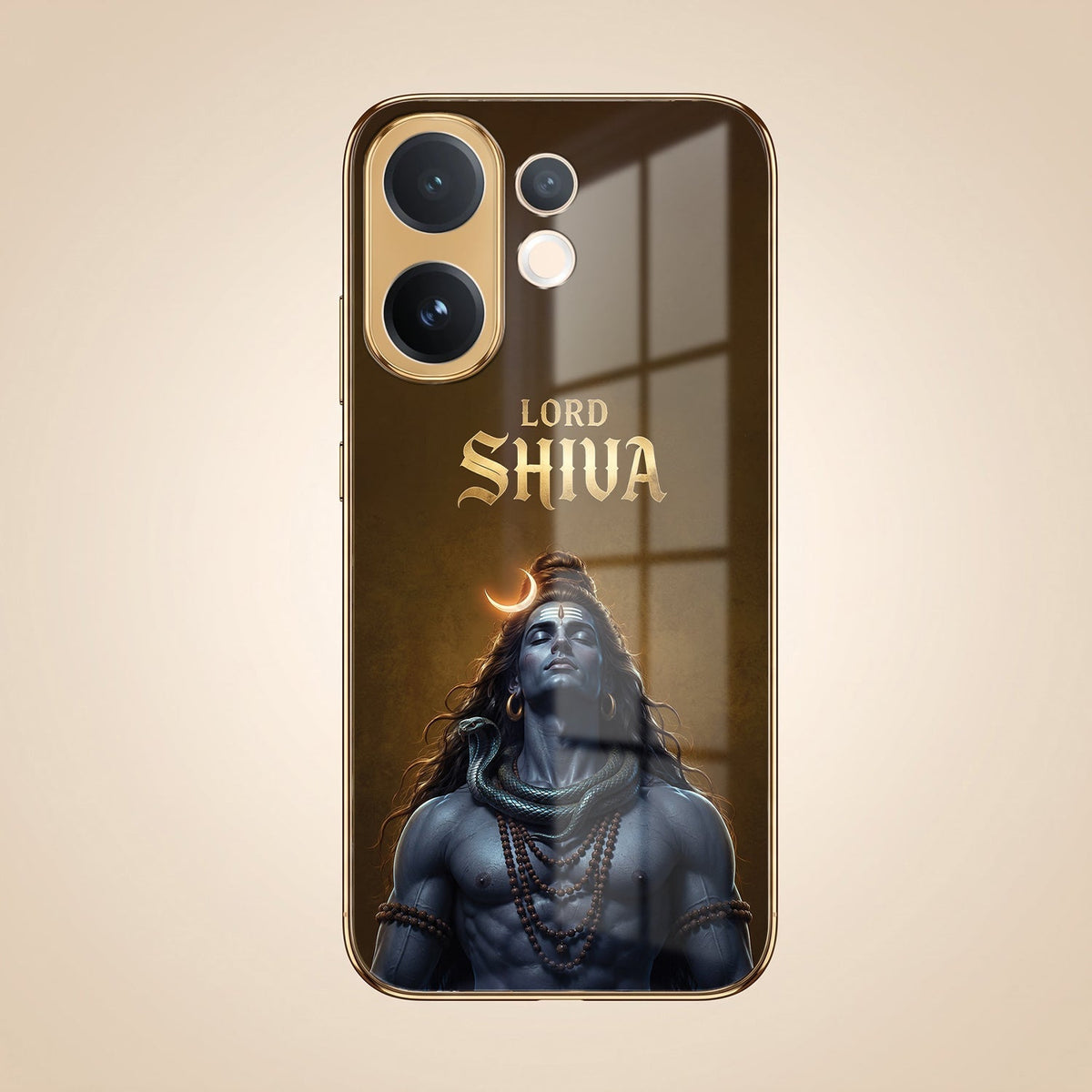 Vivo X200 FE 5G Lord Shiva Gold Electroplated Glass Phone Back Case