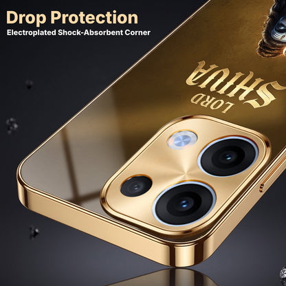 Oppo Reno 13 5G Lord Shiva Gold Electroplated Glass Phone Back Case