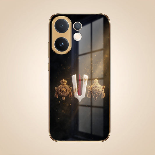 Vivo X200 FE 5G Royal Heritage Edition Gold Electroplated Glass Phone Back Case