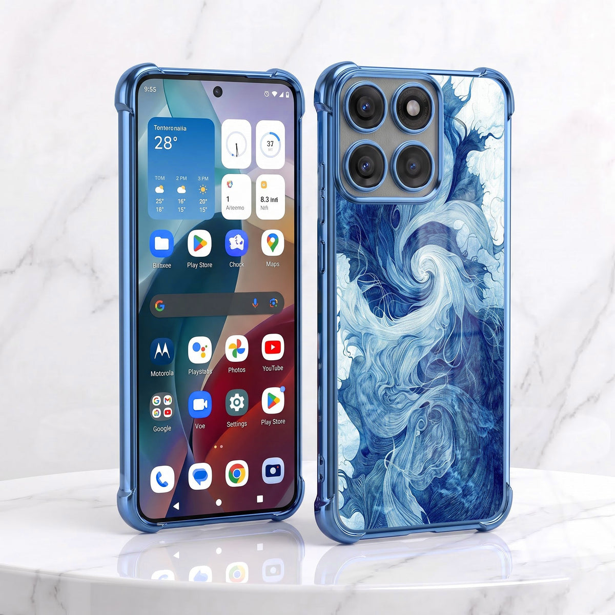 Motorola Edge 60 Pro 5G Ocean Swirl Airbags Printed Back Case