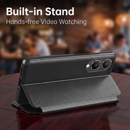 Vivo Y28 5G Premium Tri-Color Satyamev Jayate Half Window Flip Case