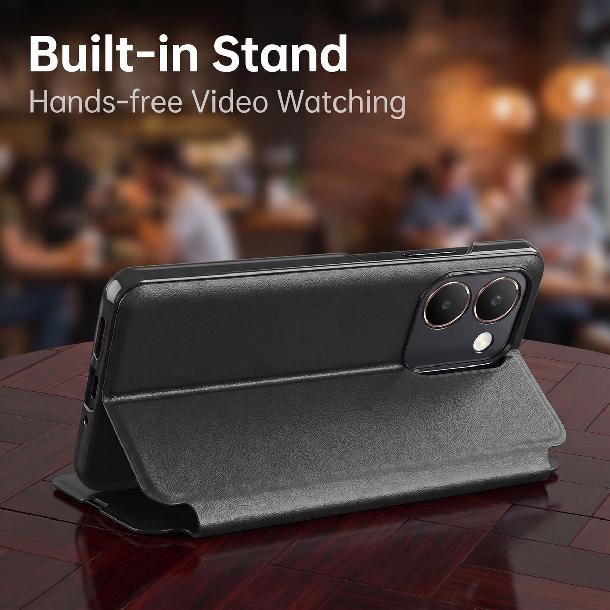 Vivo Y200 Pro 5G Premium Tri-Color Satyamev Jayate Half Window Flip Case