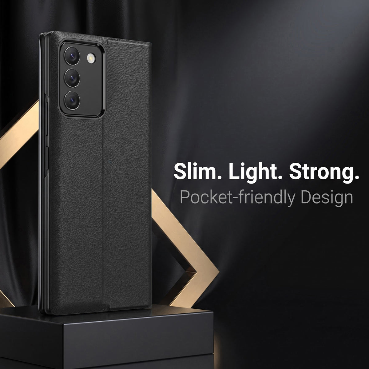 Vivo T3 5G Premium Tri-Color Satyamev Jayate Half Window Flip Case