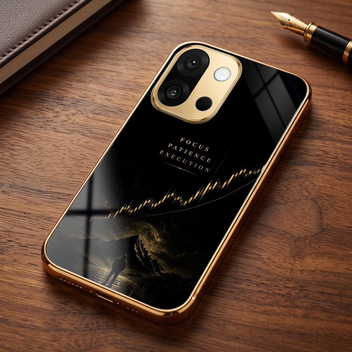 OnePlus 13s 5G Focus Gold Electroplated Glass Phone Back Case