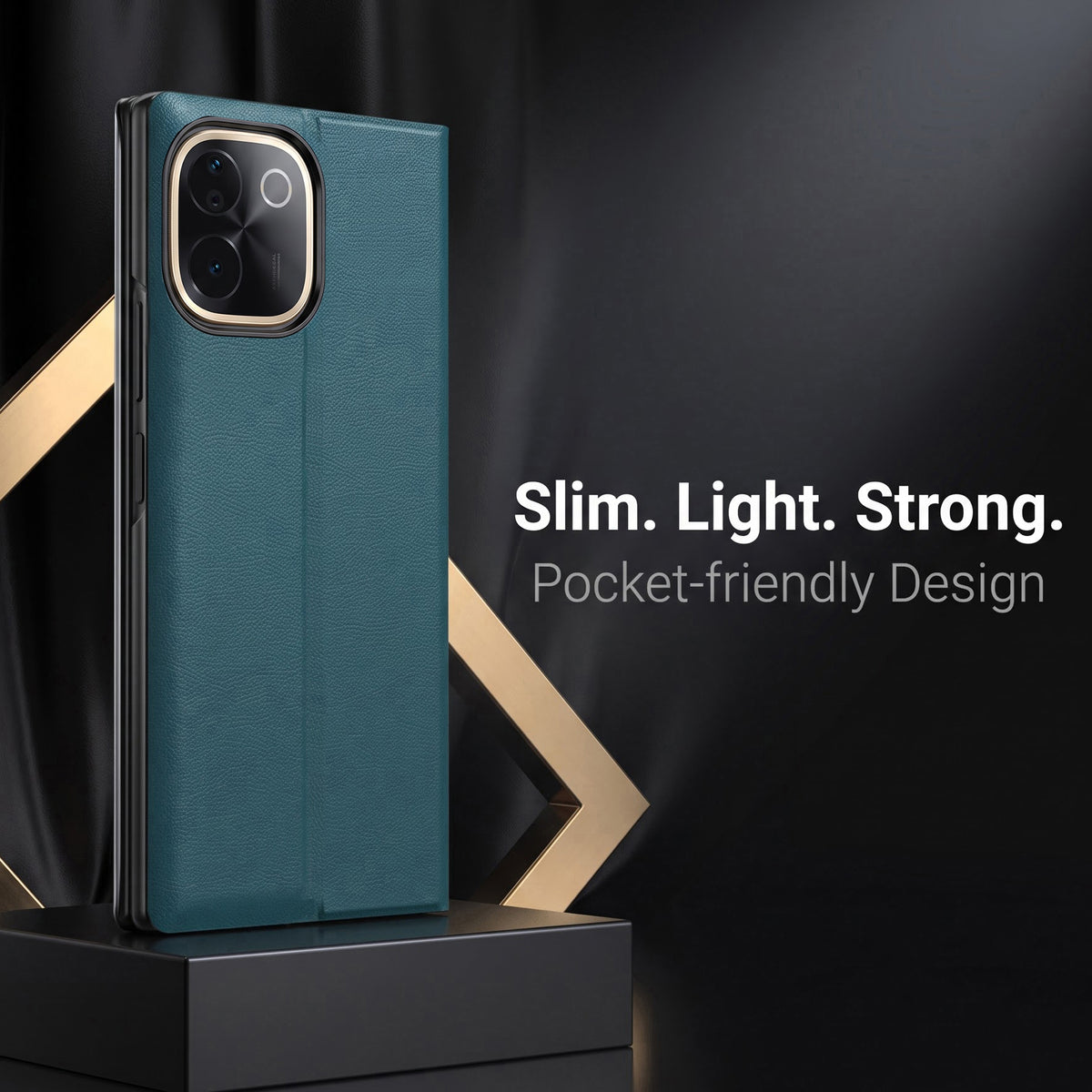 Vivo T3 Pro 5G Premium Tri-Color Satyamev Jayate Half Window Flip Case