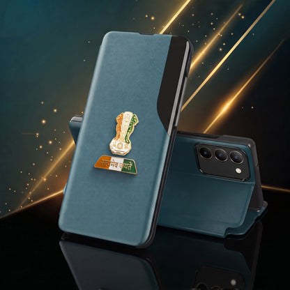 Vivo T3 5G Premium Tri-Color Satyamev Jayate Half Window Flip Case
