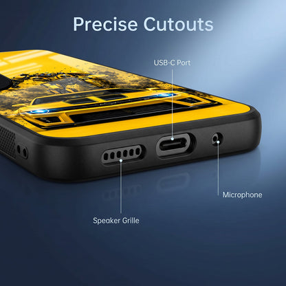 Vivo V40 Pro 5G Yellow Transformers Car Acrylic Glass Back Case