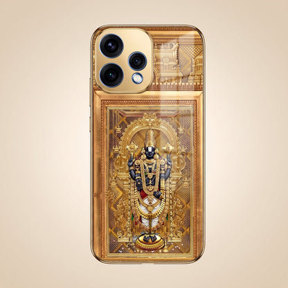 Oppo Reno 15 5G Premium Heritage Gold Electroplated Glass Phone Back Case