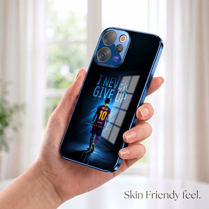 Vivo V70 5G Naver Give Up Blue Electroplated Glass Phone Back Case