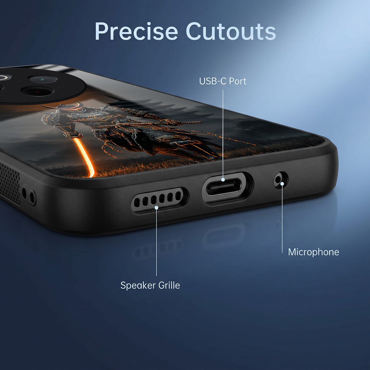 Vivo T4 5G Samurai Warrior Acrylic Glass Back Case