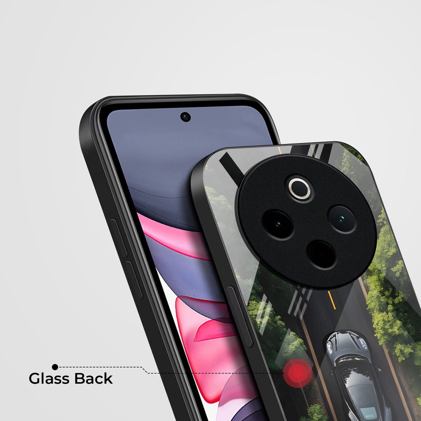 Vivo T4 5G Premium Acrylic Shockproof Glass Back Case (Road Never Give Up)