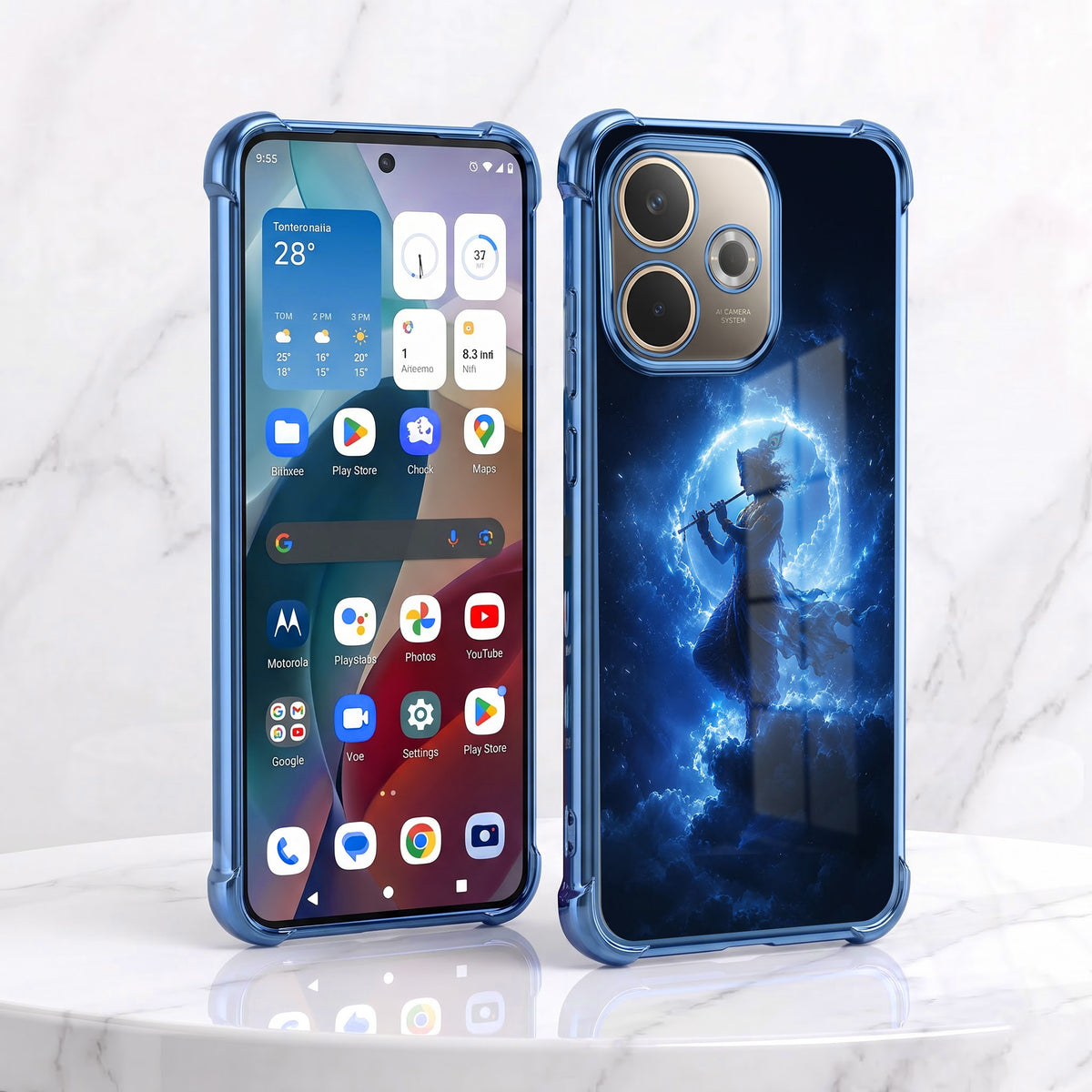 Oppo A5 Pro 5G Lord Krishna Airbags Printed Back Case