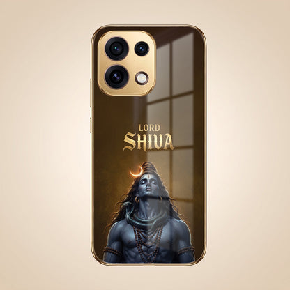 Oppo Reno 16C 5G Lord Shiva Gold Electroplated Glass Phone Back Case