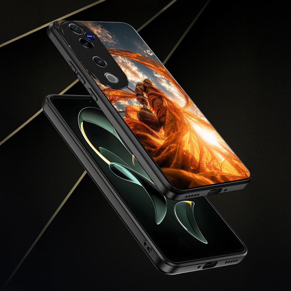 Vivo V40 Pro 5G Divine Hanuman Acrylic Glass Back Case