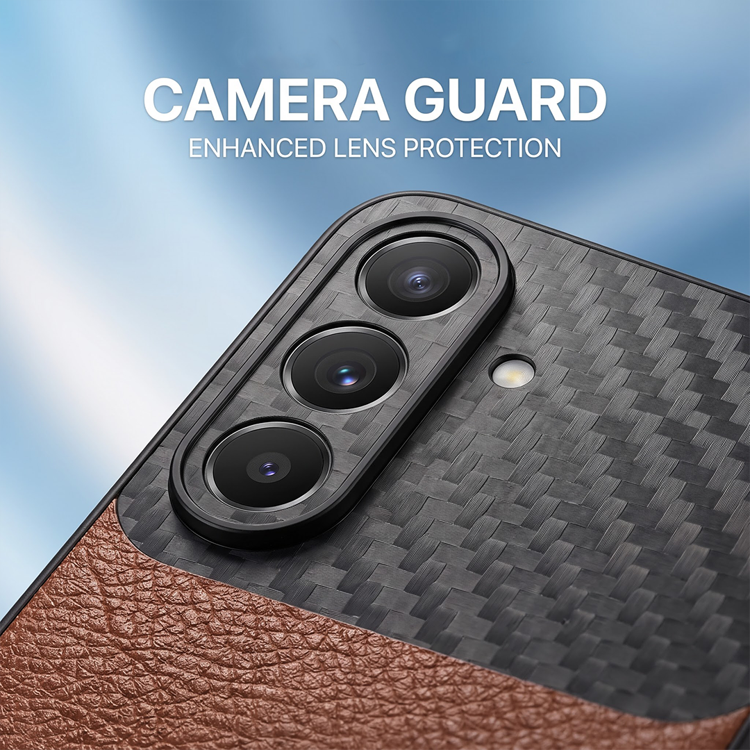 Samsung Galaxy A57 5G Carbon Fiber Heat Dissipation Leather Hybrid Phone Case