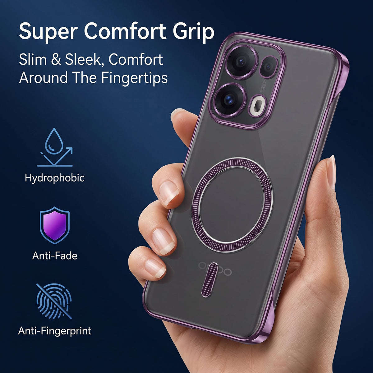 Oppo Reno 13 Pro 5G Frameless MagSafe Shockproof Case