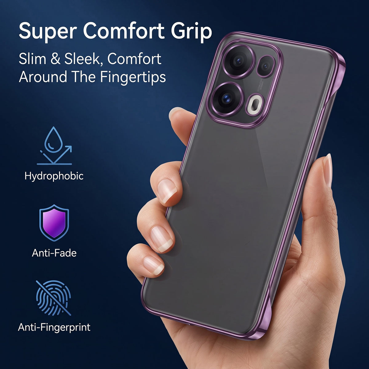 Oppo Reno 13 Pro 5G (100% Original) Ultra-Thin Frameless Lightweight Case