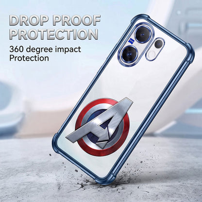 Vivo X200 FE 5G Premium 3D Spot UV Avengers Sticker Shockproof Airbags Case