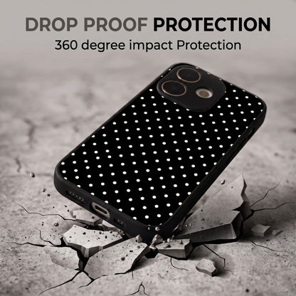Oppo A5 Pro 5G Aesthetic Black & White Polka Dot Acrylic Back Cover