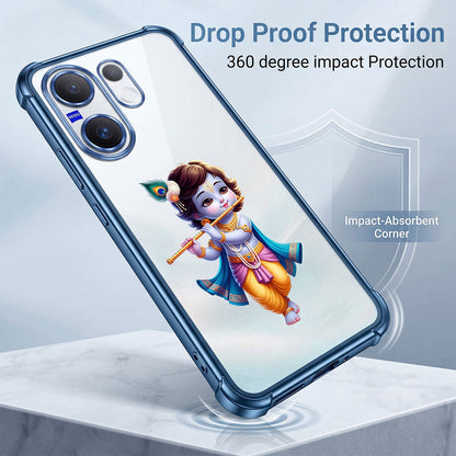 Vivo X200 FE 5G Premium 3D Spot UV Shri Krishna Sticker Shockproof Airbags Case
