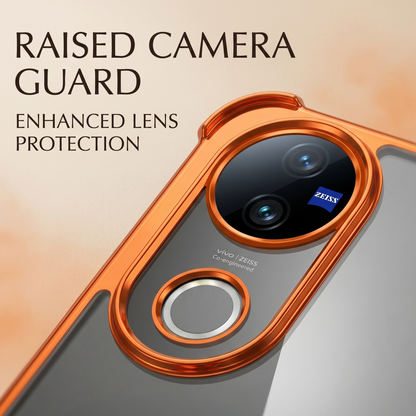 Vivo V50 5G Invincible Bracket Ring Stand Airbag Cosmic Orange Case