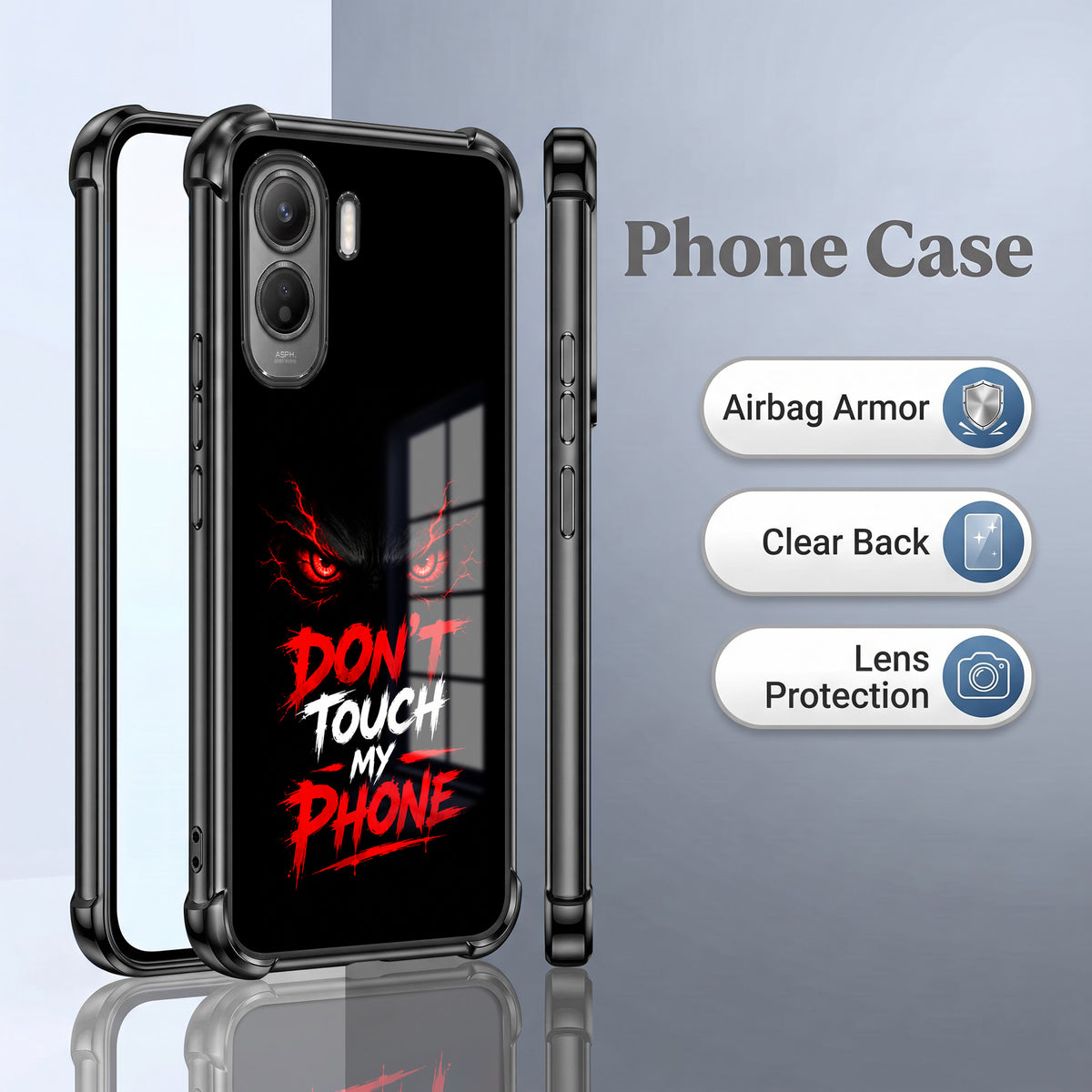 Vivo T5 Pro 5G Don't Touch My Phone Airbags Printed Back Case
