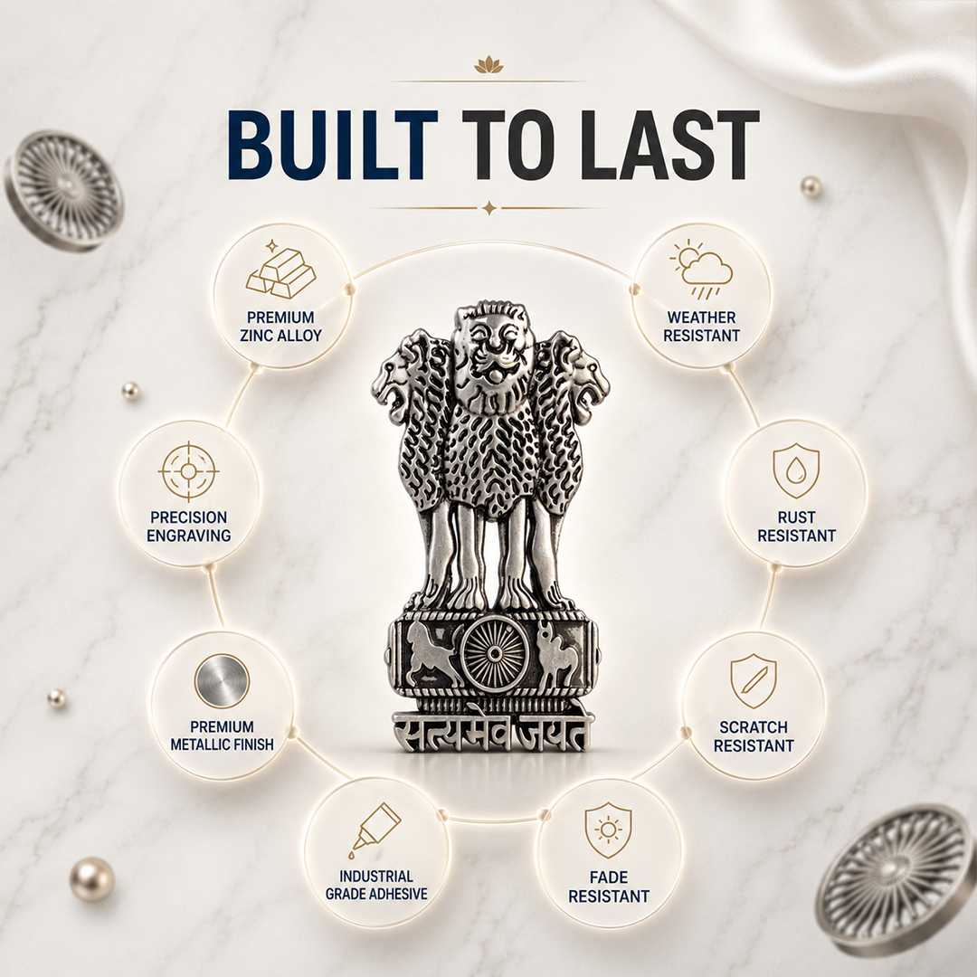 OnePlus Nord 5 5G Compatible Satyamev Jayate 3D Metal Emblem Sticker