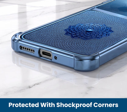 Motorola Edge 60 Pro 5G Blue Rose Luxe Dual-Tone Transparent Airbags Case