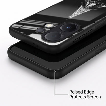 Vivo V60 5G Premium Acrylic Shockproof Glass Back Case (Eiffel Tower)