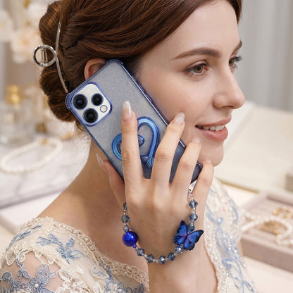 Oppo Reno 15 5G Luxury Shimmer Airbag Heart Stand Case with Charm Strap
