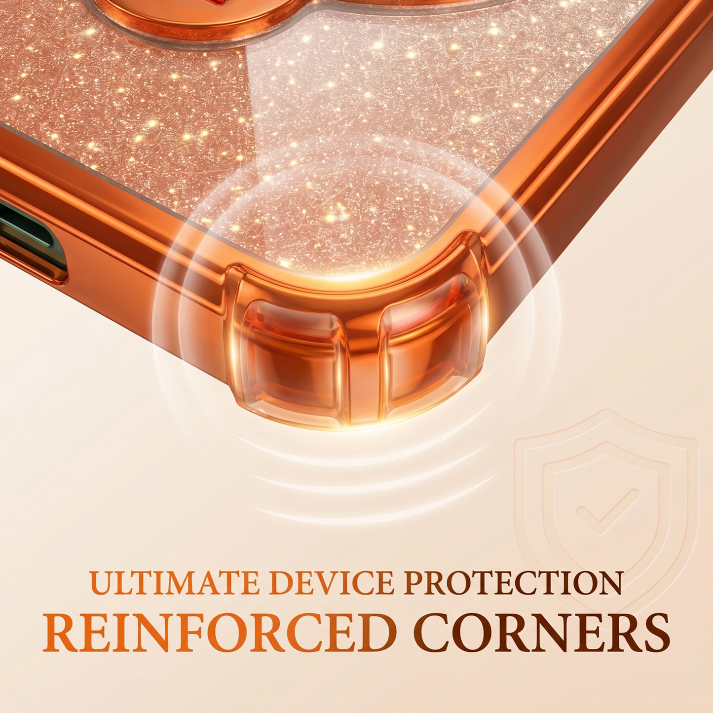 Vivo V70 FE 5G Stress Buster Wheel Rotating Shimmer Airbag Cosmic Orange Case