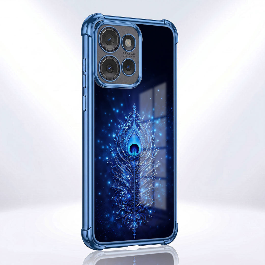 Motorola Edge 50 5G Premium Peacock Feather Airbags Printed Back Case
