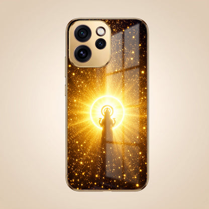 Oppo Reno 15 Pro Mini 5G Golden Maa Lakshmi Gold Electroplated Glass Phone Back Case