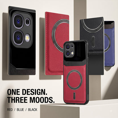 Oppo F31 5G Premium Magsafe Magnetic Leather Lens Protective Case
