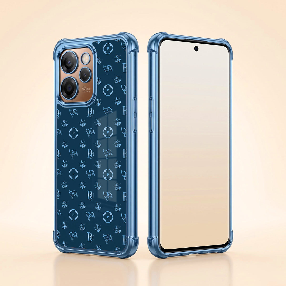 Oppo Reno 15 Pro Mini 5G Luxury Monogram Blue Airbags Printed Back Case