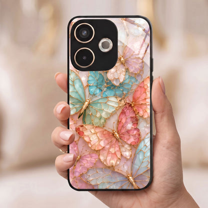 Oppo A5 Pro 5G Aesthetic Golden Butterfly Acrylic Back Cover