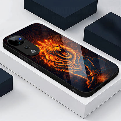 Vivo V40 Pro 5G Premium Acrylic Shockproof Glass Back Case (King of Cosmos)