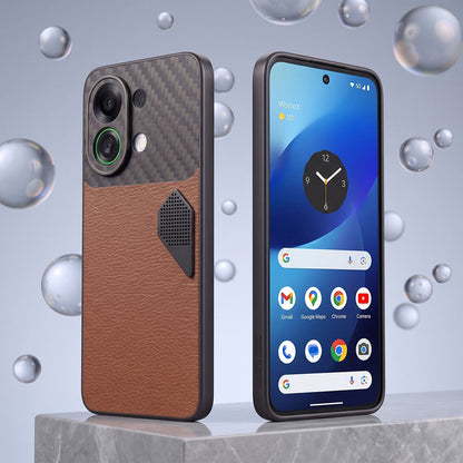 Oppo K13 Turbo 5G Carbon Fiber Heat Dissipation Leather Hybrid Phone Case