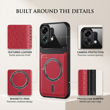 Oppo K13 Turbo 5G Premium Magsafe Magnetic Leather Lens Protective Case