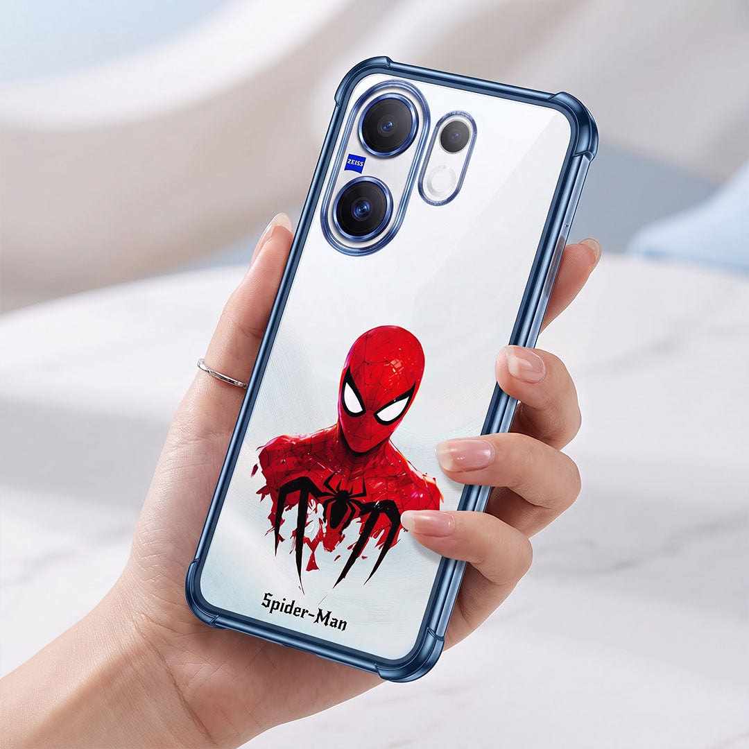Vivo X200 FE 5G Premium 3D Spot UV Spider-Man Sticker Shockproof Airbags Case